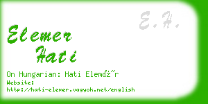 elemer hati business card